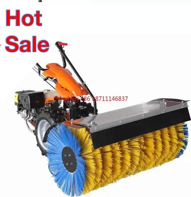 Hot selling winter 6.5 hp snow sweeper electric snow sweeping machine 80 cm rolling brush width large brush snowplow