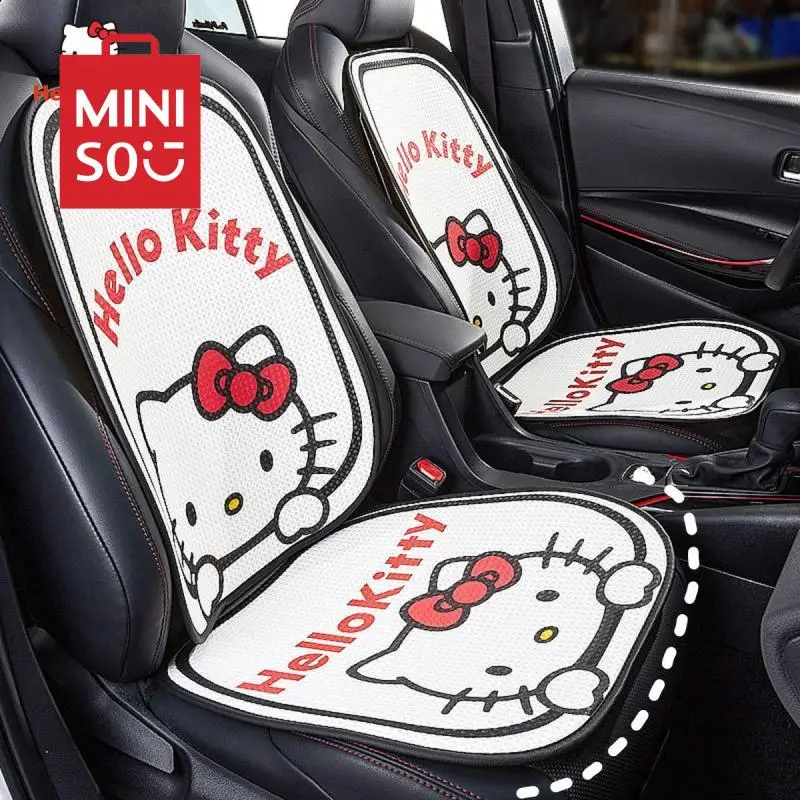 

Sanrio Hello Kitty Car Seat Cushion Protector Cartoon Lumbar Cushion Breathable Anti-Slip Cute Car Decoration Accessories Gifts