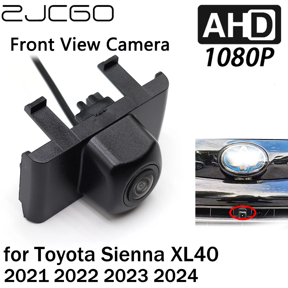 ZJCGO Car Front View LOGO Parking Camera AHD 1080P Night Vision for Toyota Sienna XL40 2021 2022 2023 2024