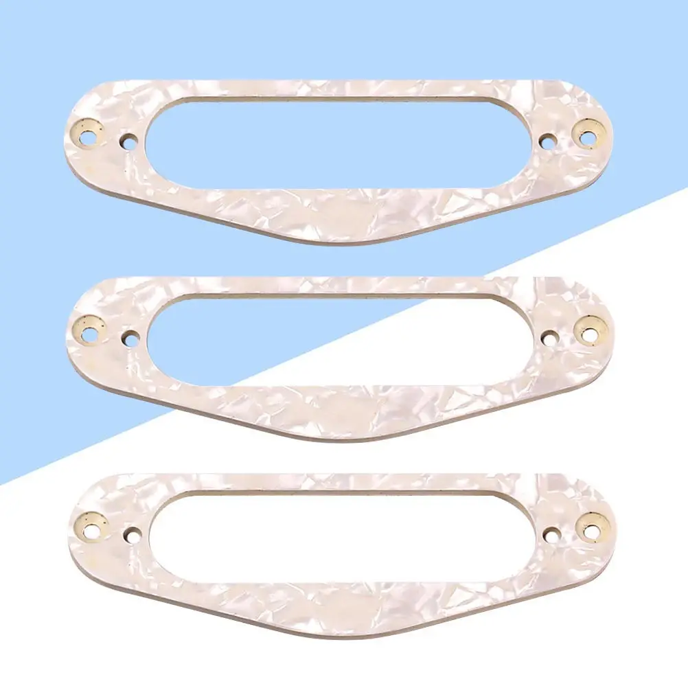 3pcs Guitar Pickup Frame Mounting Ring Single Coil Flat Humbucker Pickup Ring Narrow Hole For Tl Style Electric Guitars Beige