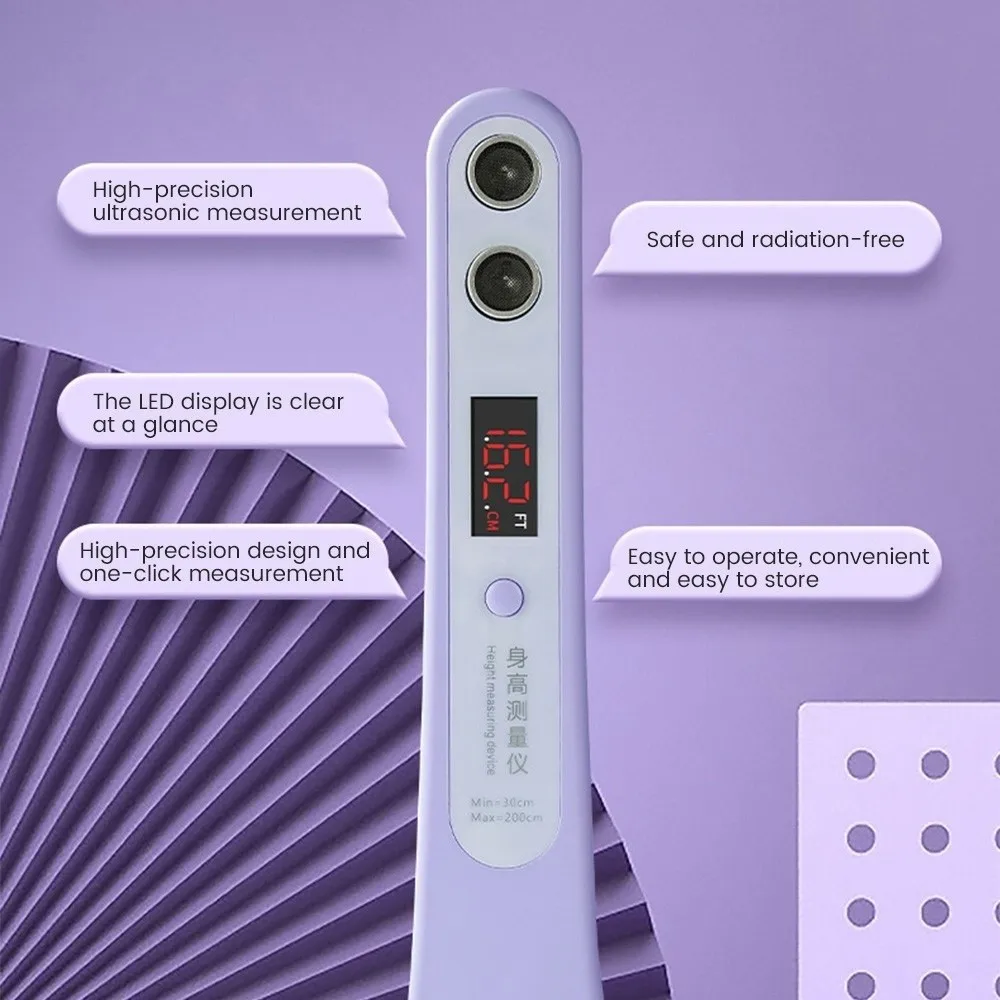 Digital Ultrasound Height Measuring Meter Smart Precision Height Measuring Tool Safety Accurate Children Electronic Height Ruler