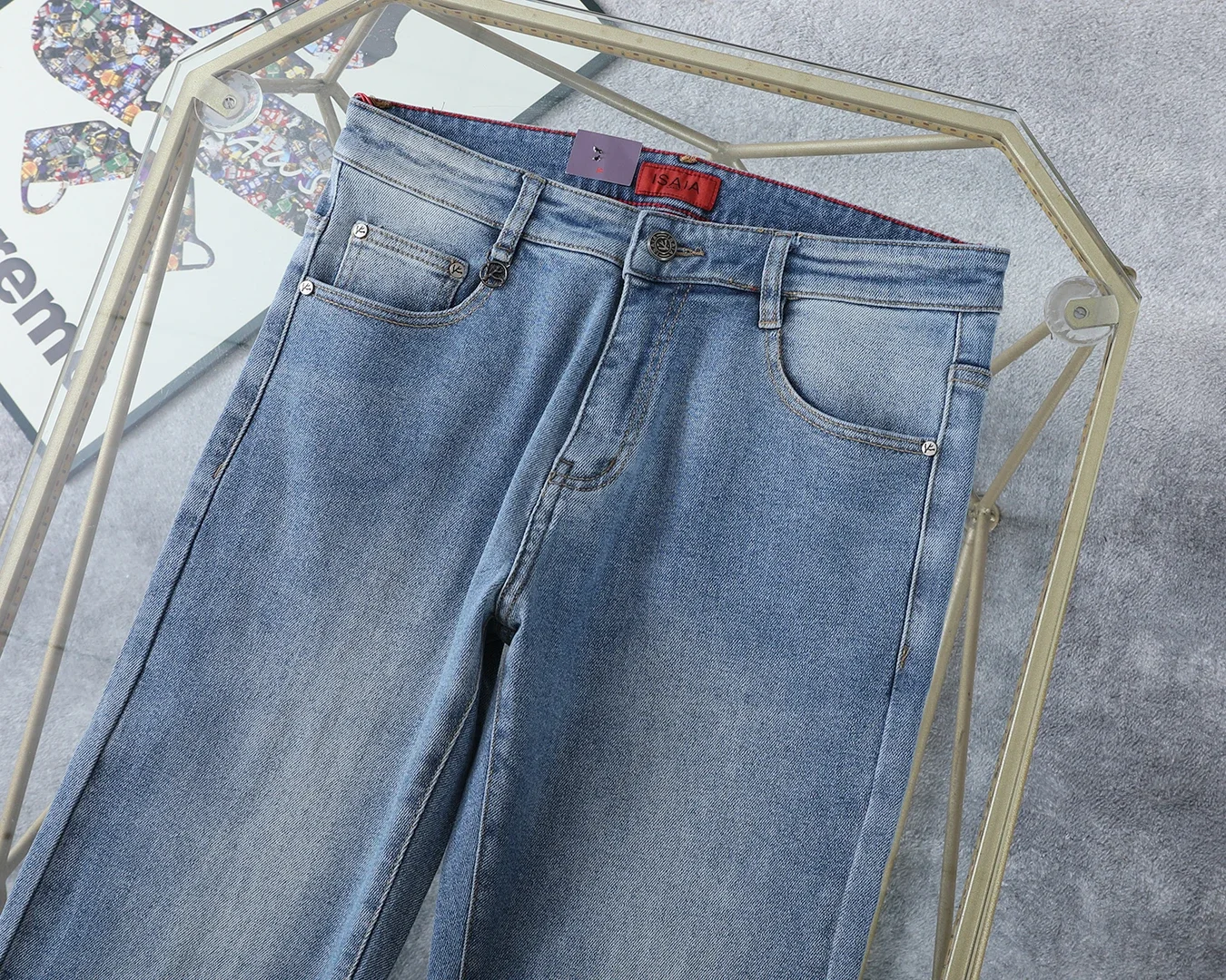 

BLSK CPRT Jeans Thick Cotton Men 2025 Autumn Winter new Embroidery keep warm quality blue straight Big size 30-42 Pants