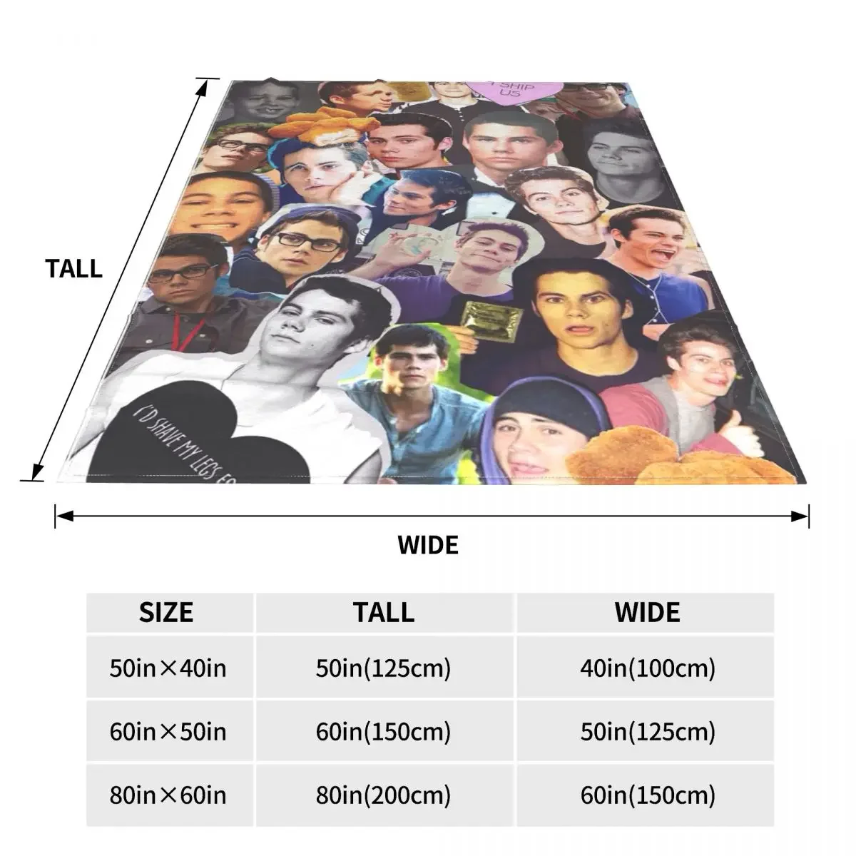 Dylan O\'Brien Photo Collage Blanket Flannel Throw Blankets Summer Air Conditioning Decoration Ultra-Soft Warm Bedspreads