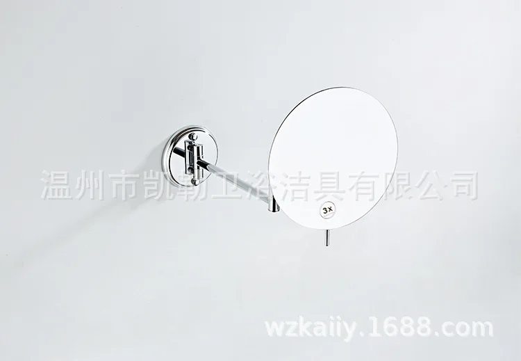 Hxl bathroom single-sided all-copper beauty magnifying mirror - 3x magnification, foldable & extendable view 4