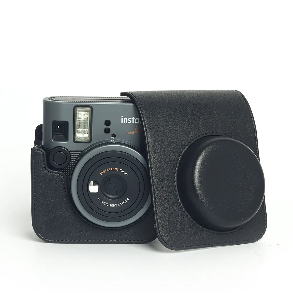 حقيبة كاميرا بلون موحد مناسبة لكاميرا Fujifilm Instax Mini 41 الرقمية حافظة واقية للتخزين حقيبة كروسبودي   ﻿