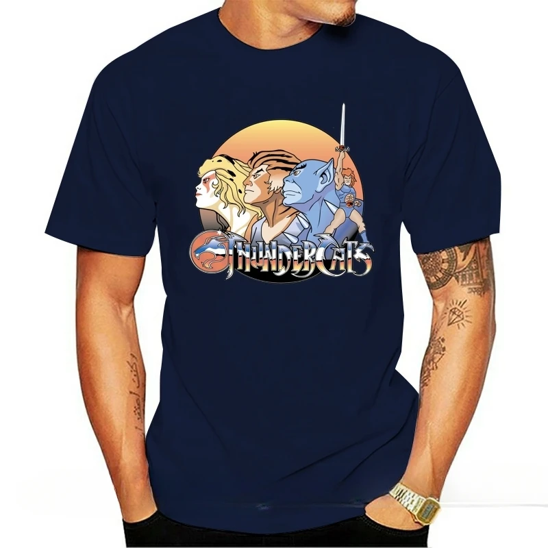 Mens New  Clothing Summer Thundercats Mens Funny Animated Tv Show T-Shirt Thunder Cats Top Slogans Customized Tee Shirt