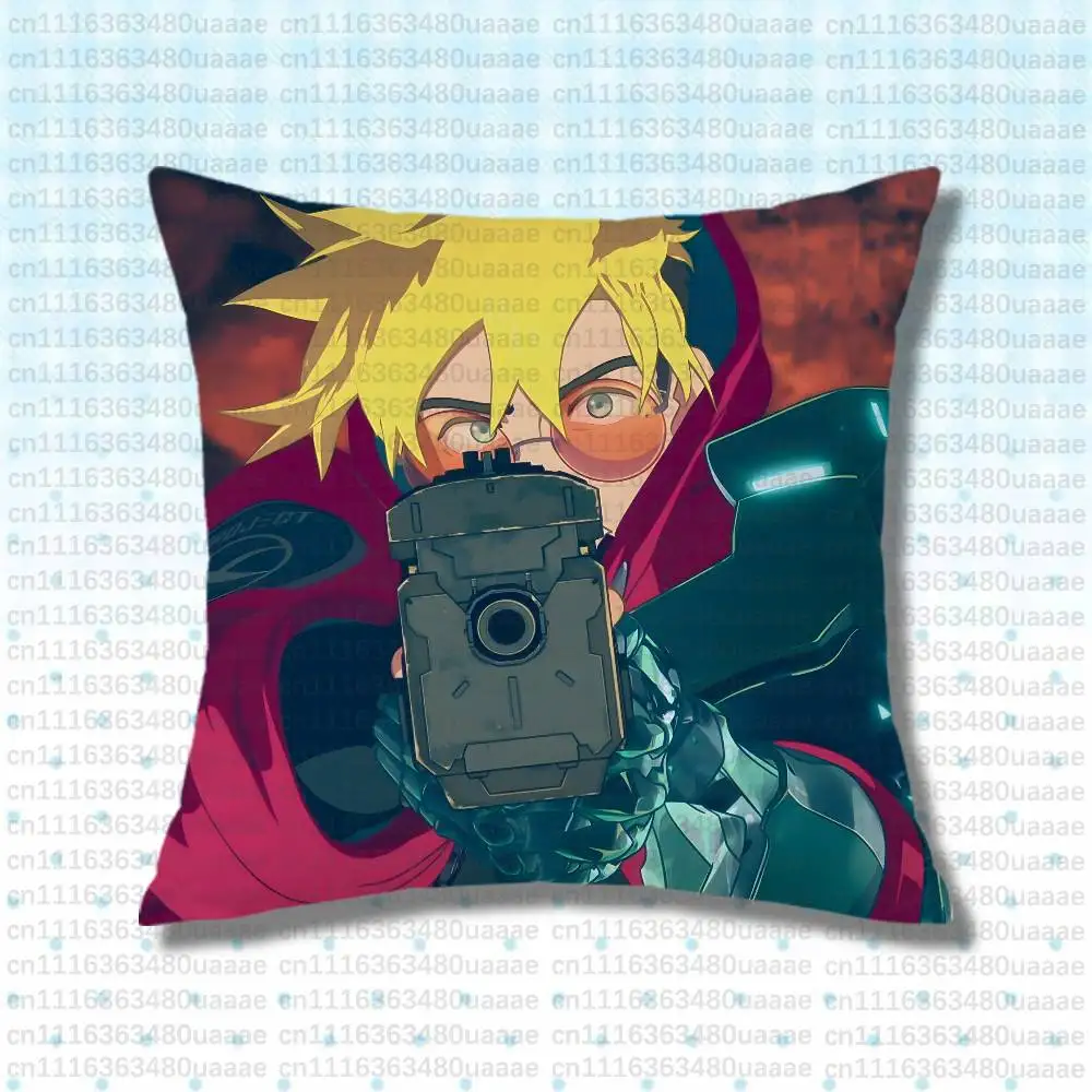 T-Trigun Stampede Vash Decorative Room Aesthetics Pillow Case Home Decor Bedroom Sofa Bed Couch Pillow Cover