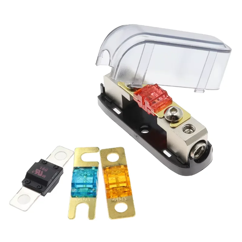 

1Set Car Audio Auto Mini ANL AFS Car Fuse Holder Block with Fuse 20A 30A 40A 50A 60A 80A 100A 150A 200 MINI ANL 32V Good Quality