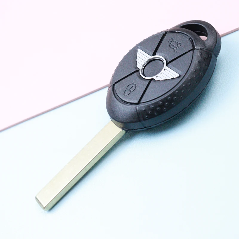 2 botões chave do carro habitação caso escudo para bmw mini para mini cooper s r50 r53 lâmina sem cortes 2005 2006 2007