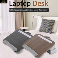 MUMUCC Multifunctional Portable Laptop Desk Adjustable Height Long Card Slot Anti-skid Bar Design Back Cushion Lap Table  Table