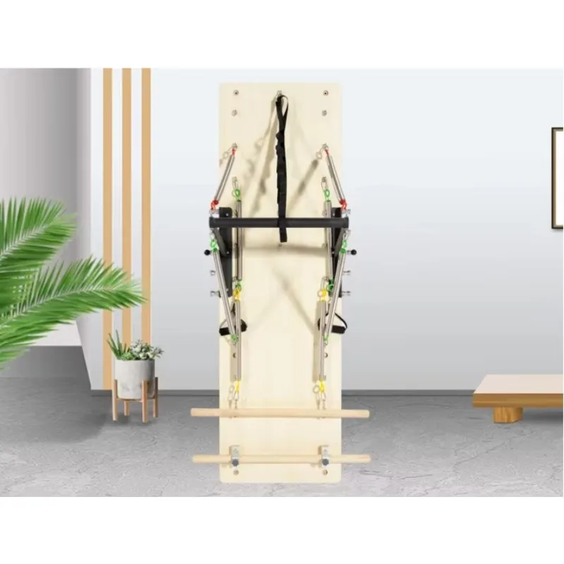 Trampolim de parede YTYIN, reformador de pilates de madeira de carvalho tudo-em-um para academia em casa, equipamento para economizar espaço