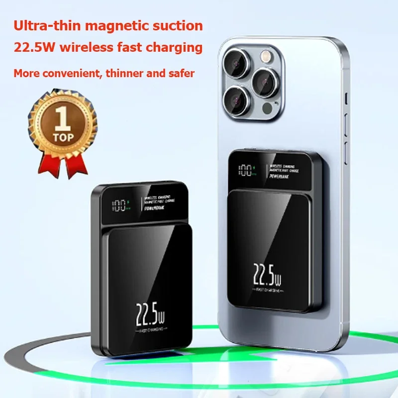 

Cargador Iphone 10000mAh Wireless Attraction Power Bank Ultra 22.5W Fast Charging Portable Large Capacity for IPhone Xiaomi