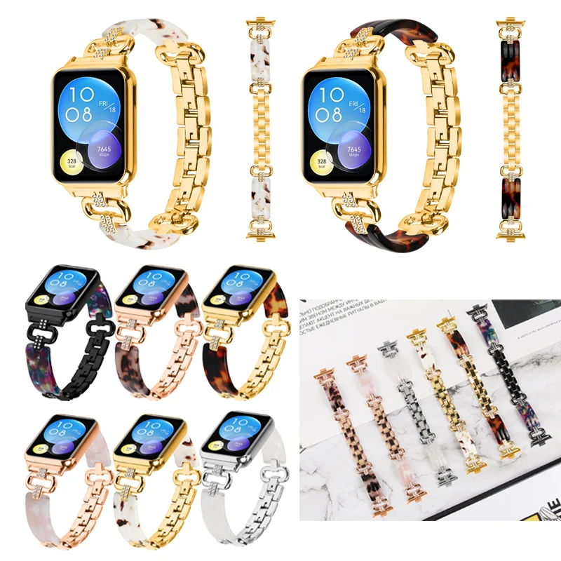 Resin + Stainless Steel Strap For Xiaomi Redmi Watch 4 5 Smart Watch Band Women Men Bracelet Correa For Mi Band 8 Pro 9Pro