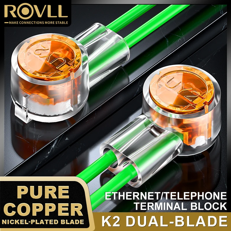 ROVLL K1 K2-connector Krimpterminal Rj45 Ethernet-kabelconnector Waterdichte gelgevulde verbinding Telefoonlijnterminal