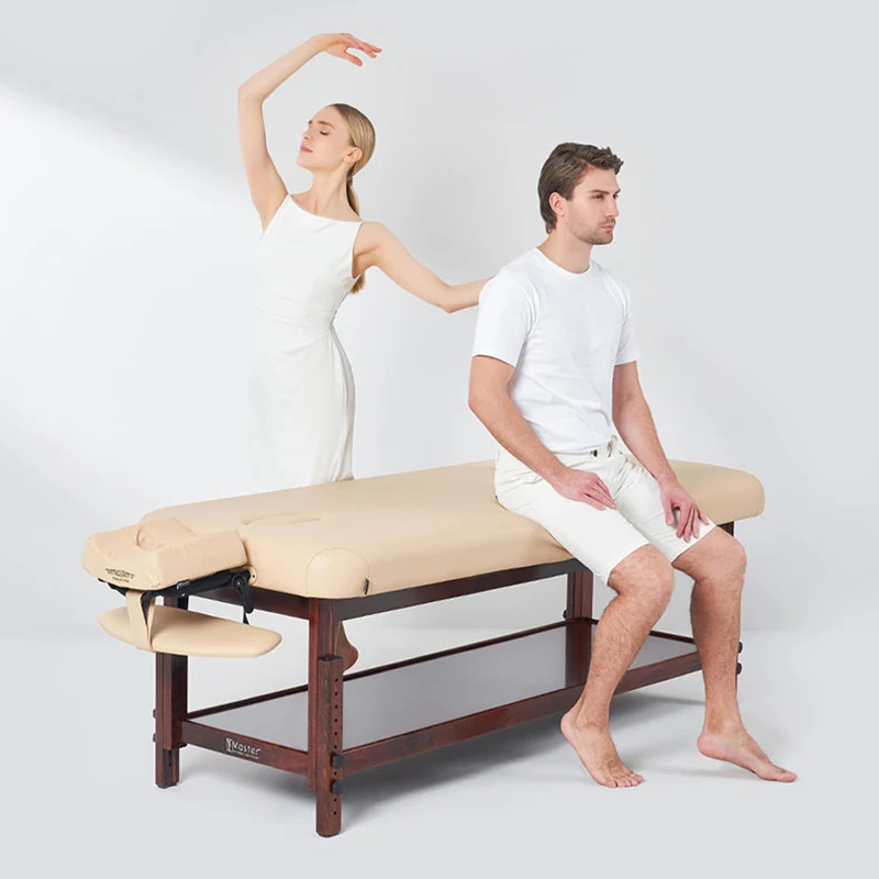 Nordic Beauty Salon Massage Tables Foot Bath Ear Picking and Moxibustion Massage Tables Solid Wood Furniture Massagebett HBMT