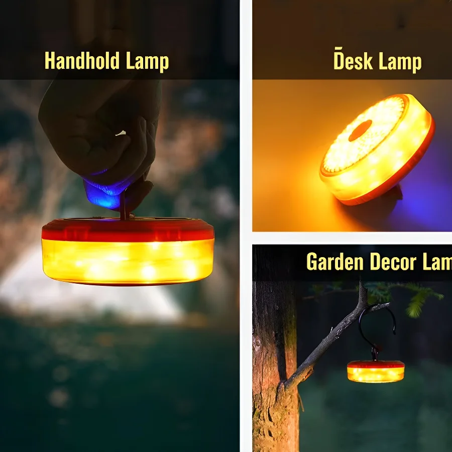 32.8ft Rechargeable LED Camping String Lights, Waterproof Outdoor Fairy Lights for Garden Wedding Tent Party Home Decoration