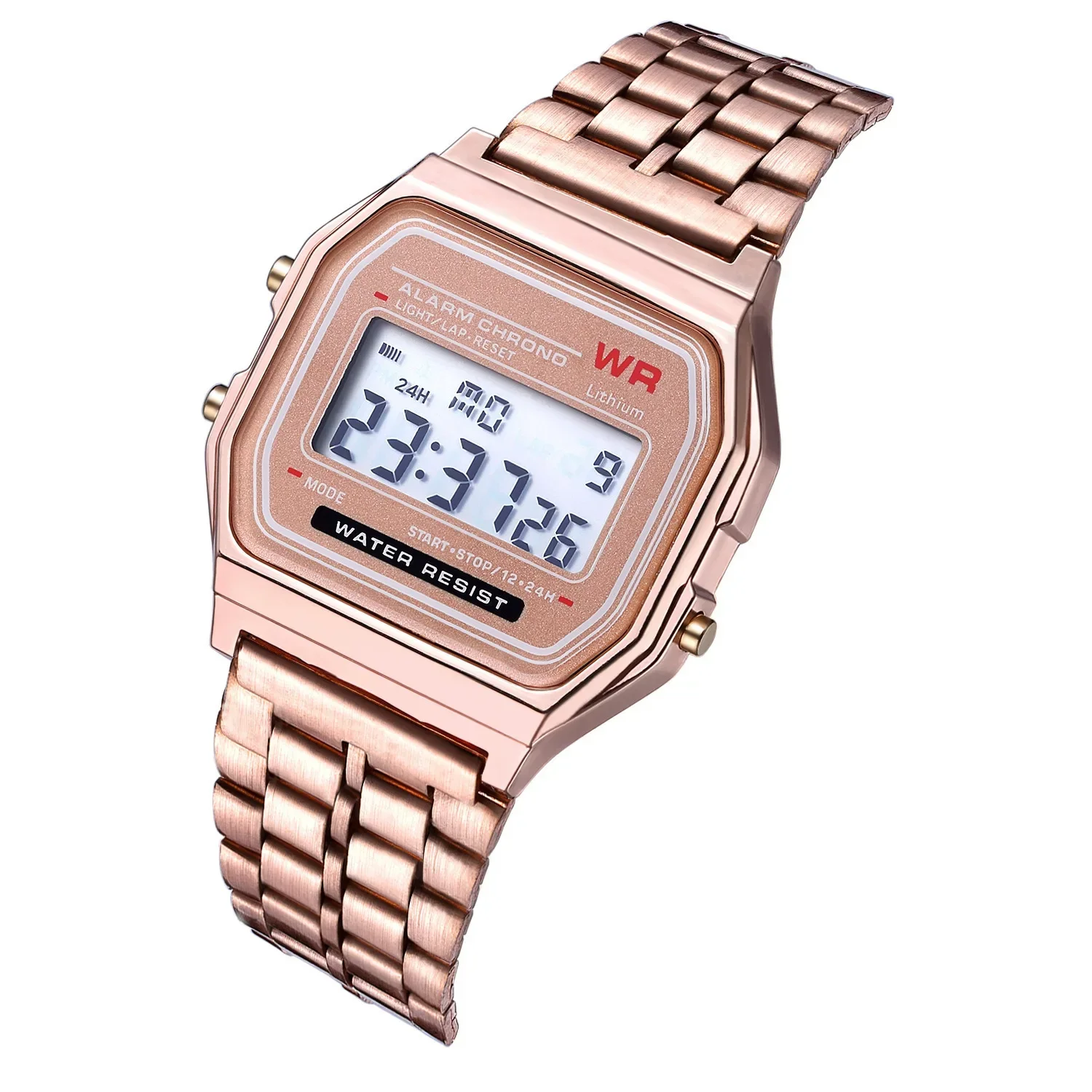 Dames Heren Horloge Goud Zilver Vintage LED Digitale Sporthorloges Elektronische Digitale Present Gift Mannelijke Promotie Reloj Hombre