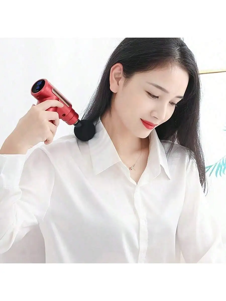 مسدس تدليك العضلات المحمول لعام 2026 لتدليك الجسم، مع شاشة لمس LED، تعديل السرعة، قابل لإعادة الشحن #4