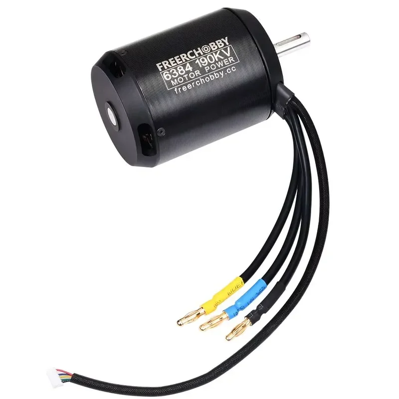 6384 190KV 4000W double wheel hub belt direct drive DC brushless motor electric skateboard robot scooter kart, etc