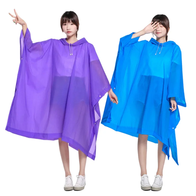 Transparent Windproof Bicycle Motorcycle Raincoat Woman Rain Poncho Impermeable EVA Hiking Raincoats For Man Children Adult