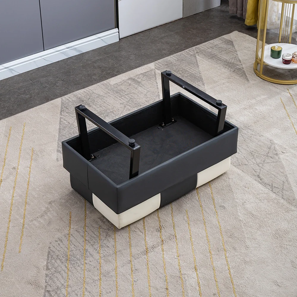 

A Modern Extendable Leather Storage Bench Ottoman Stool For Living Room Bedroom