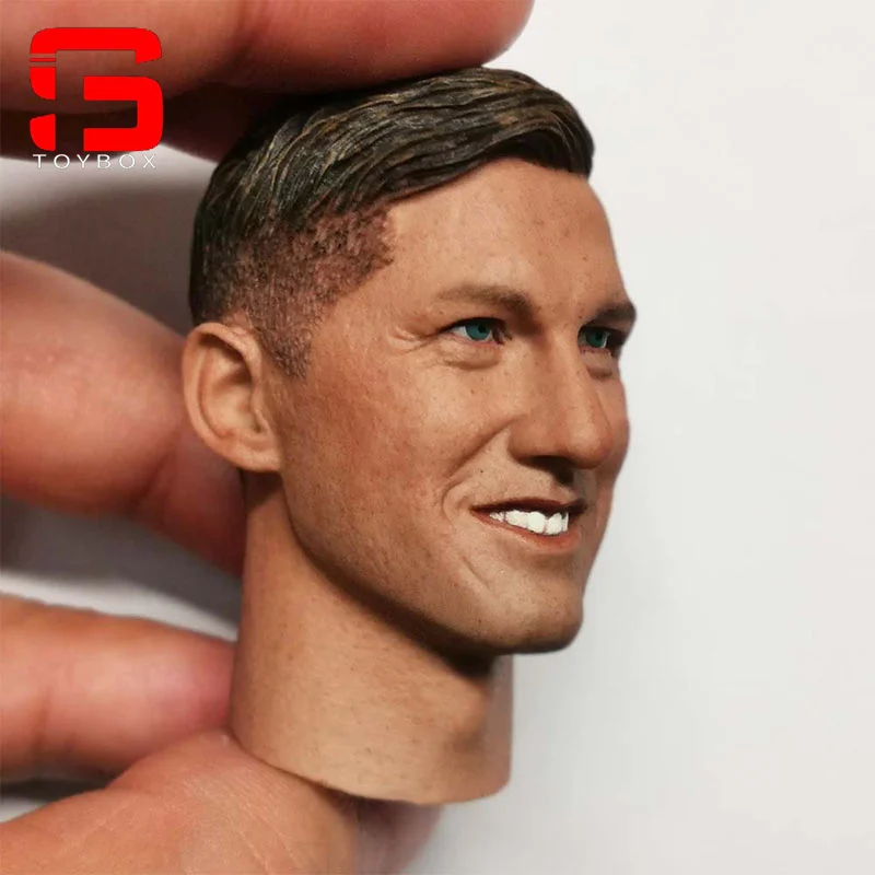 Auf Lager 1/6 Scale WWII Smiling German Food Delivery Soldier Head Sculpt Carving Model für 12'' Male Action Figure Body