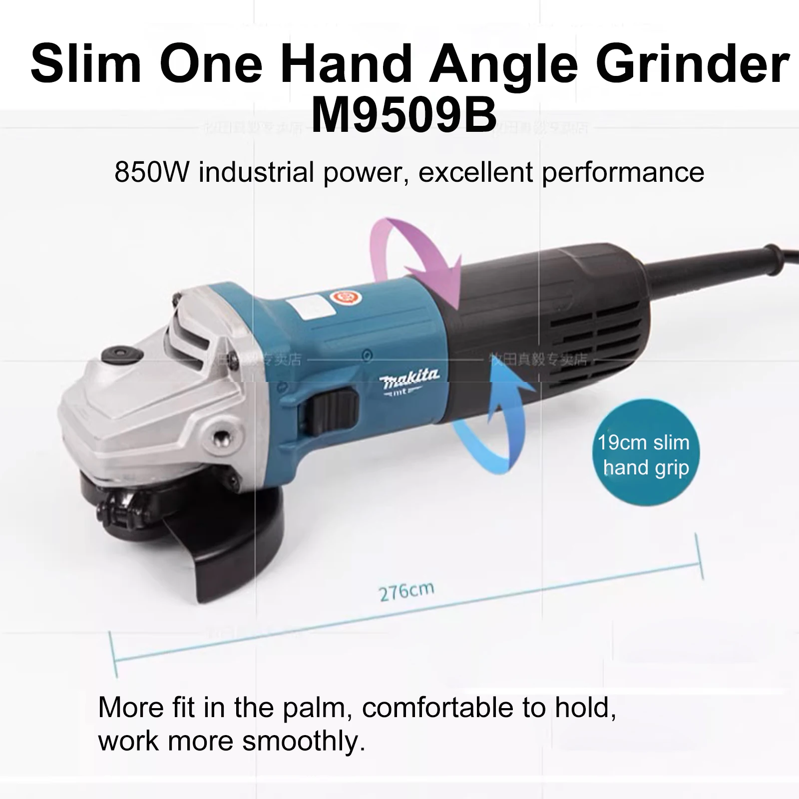 Makita Angle Grinder M9509B Metal Cutting Sander Home Using Polishing Machine Metal Polishing and Cutting Machine Electric Tools