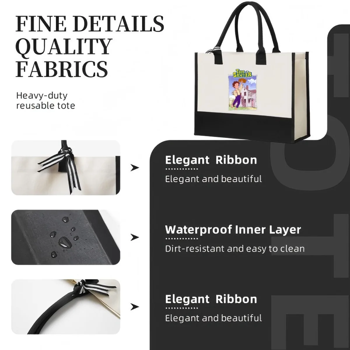 2026 جديد وصول الموضة العملي واسعة قابلة لإعادة الاستخدام حمل حقيبة نمط طباعة 2 لهجة الثقيلة حقيبة كتف كبيرة ل #5