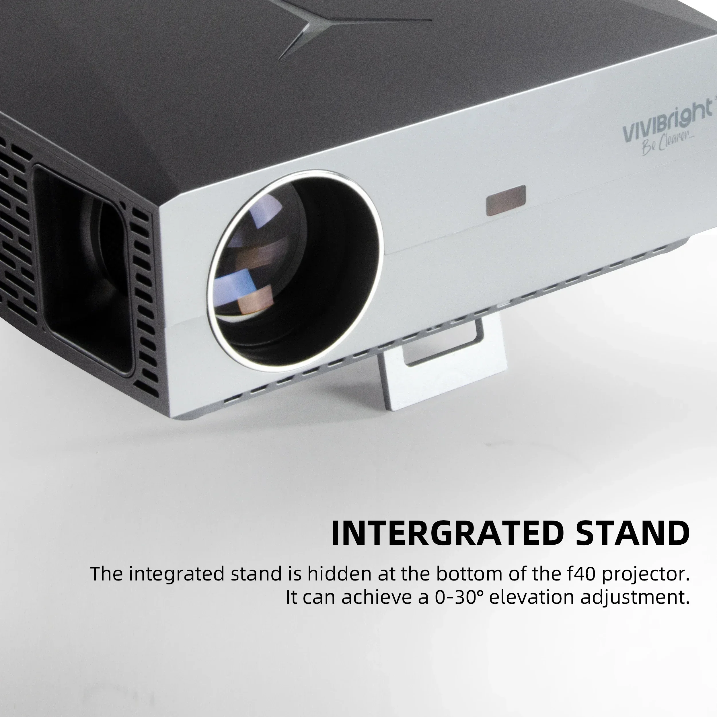 VIVIBRIGHT-Projecteur LED F40, 5000lumens, 1920x1080p, holographique 3D, HD