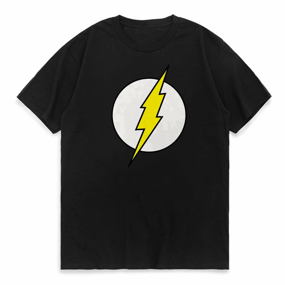 

The BIG BANG Theory T Shirt The Lightning Print T-Shirt For Men Clothing Casual Street Short Sleeved Funny o neck Breathable Tee