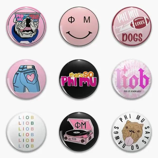 Phi Mu Button Smiley Gameday Jeans Thats So Soft Button Pin Customizable Funny Brooch Hat Lapel Pin Badge Collar Fashion Gift