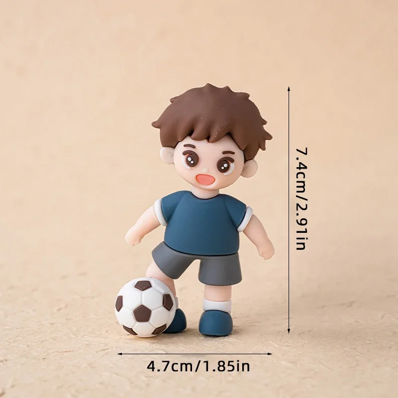 Fußball Junge Kuchen Topper Fußballspieler Puppe Dekor für Geburtstag Party Sport Thema Kinder Feier liefert Cupcake Dekor – Detail 10