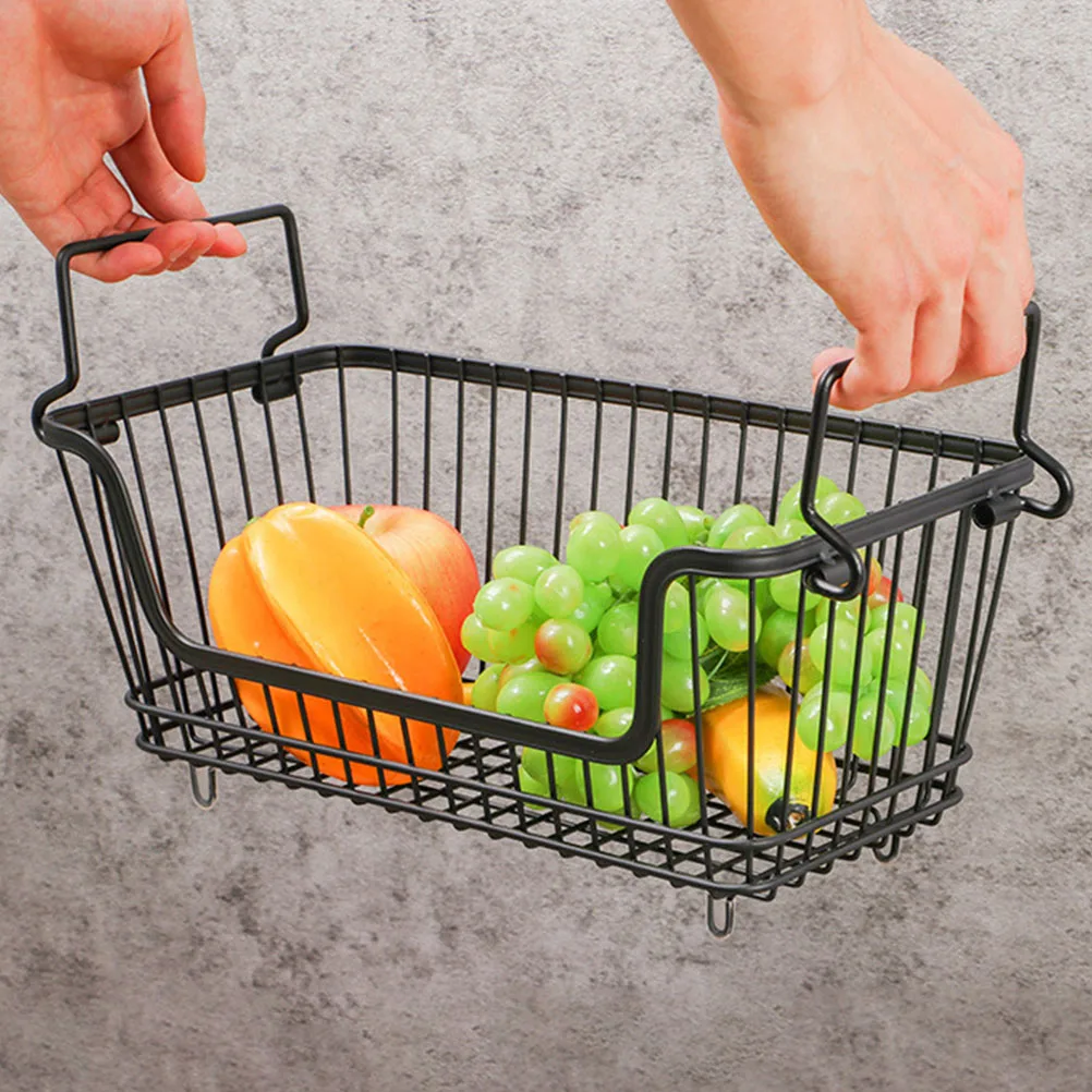 

Fruit and Vegetable Storage Basket Baskets Wire Organizer Rectangle Organizers Metal Iron Snack for Shelves Snacks