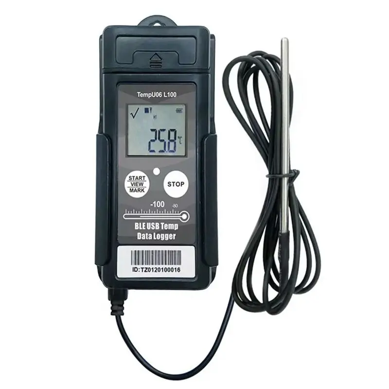 AB42-Tempu06 -100°C Low Temperature Data Logger Digital 32000 Points Bluetooth USB Temperature Recorder Forcold Chain Storage