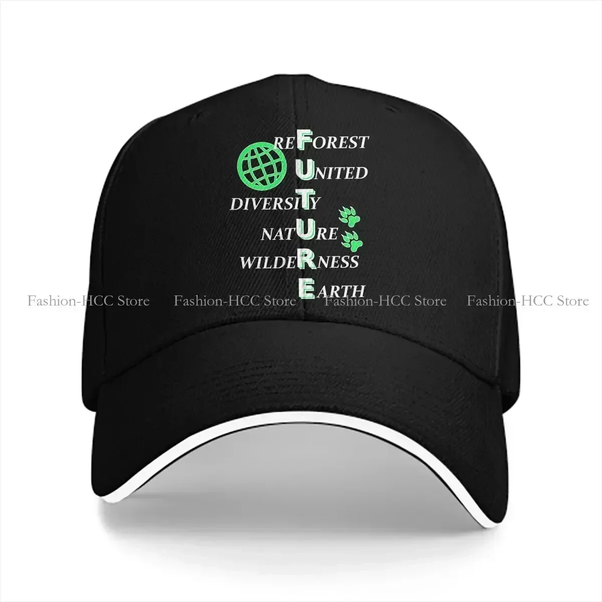 Men's Baseball Cap The Future Means Nature Conservation Trucker Snapback Caps Dad Hat Environmental Protection And Technology