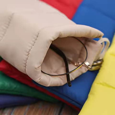 Down Soft Cotton Glasses Box Eye Wear Accessories Reading Eyewear Case Drawstring Bag Storage Box Myopia Glasses Case Men Women