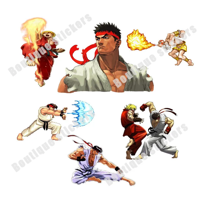 

King of Fighters Fight King of Fighters Мужская голова King of Fighters Assault Street Fighter Автомобильные наклейки на окно автомобиля Виниловые наклейки