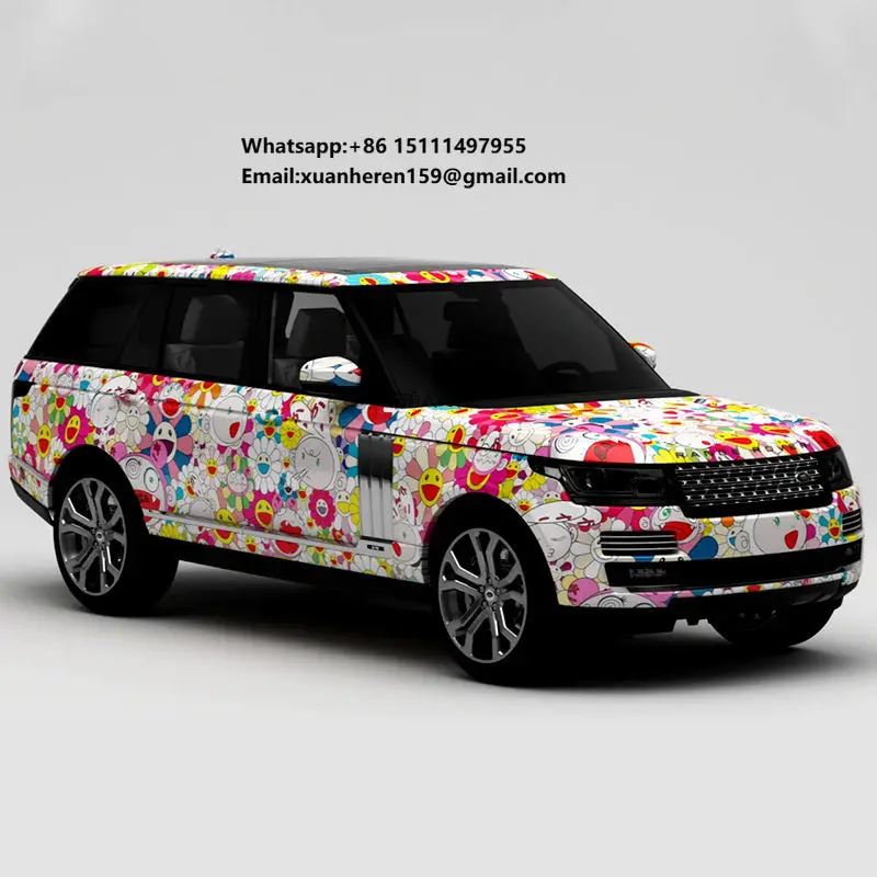 

DIY Cartoon Color Bubble Free Air Channel Bubble Free Air Channel Custom Car Stickers