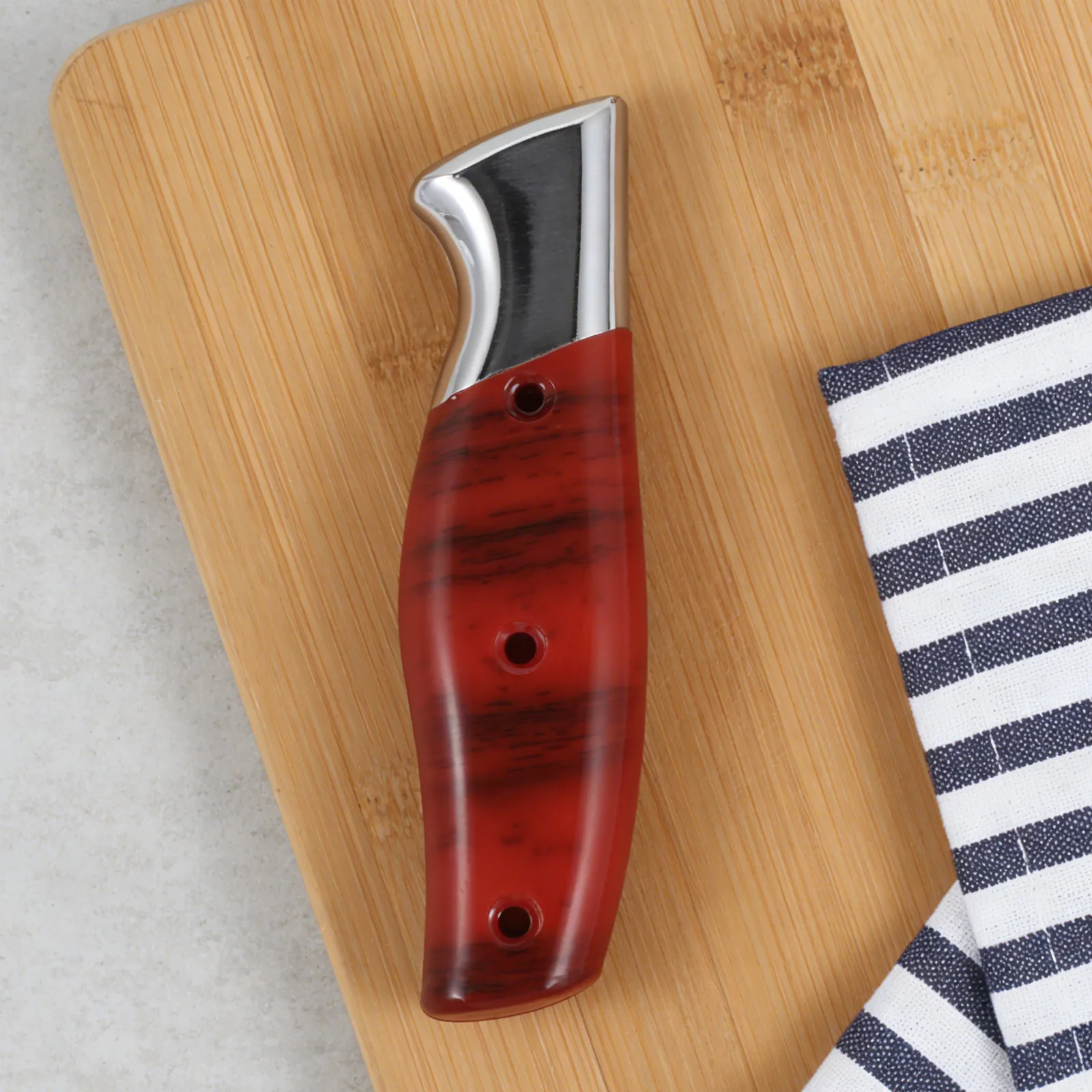 Mango de Repuesto para Cuchillo de Cocina, 4.92x1.30x0.79 Pulgadas, Ergonómico, Antideslizante, Pieza de Reparación para Cuchillos