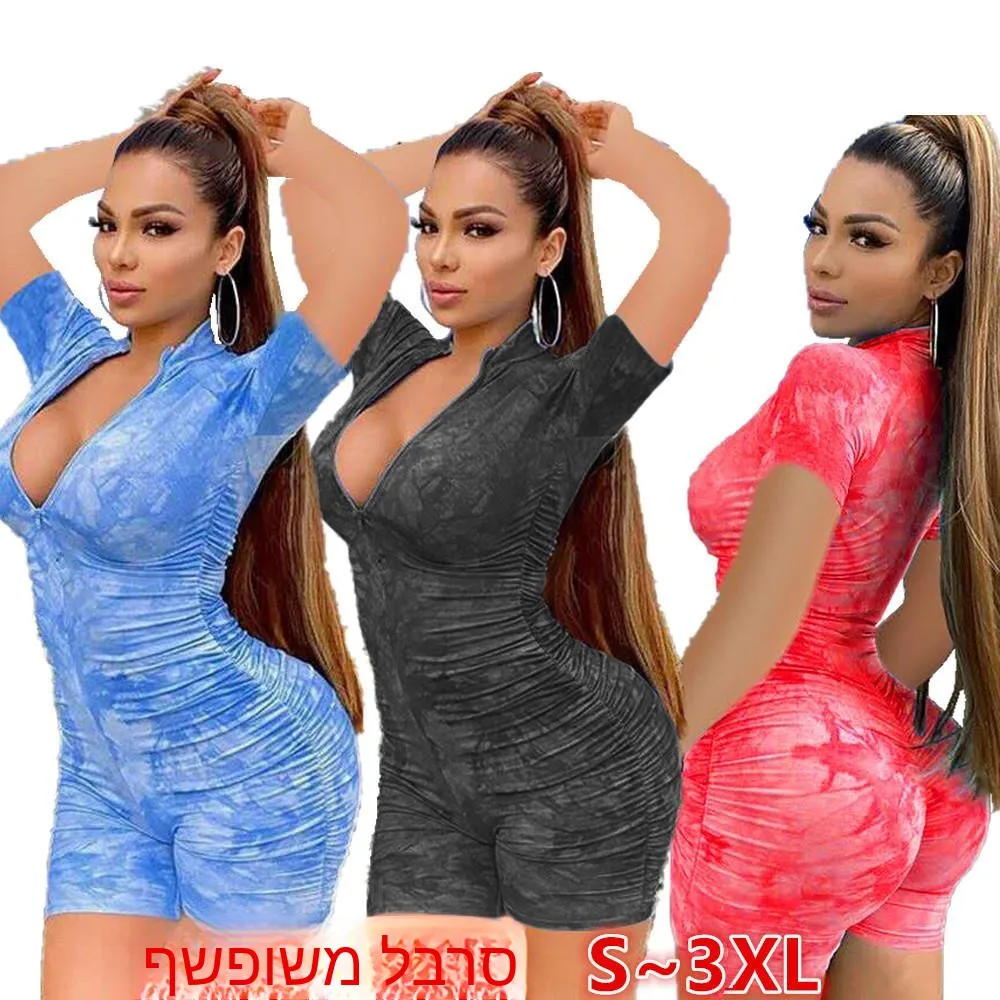 

Women's Sporty Pleated Jumpsuit High Waist Tight Fit Casual Pants Zipper Detailing Mid-aged Suitable Other Fabric 100%
