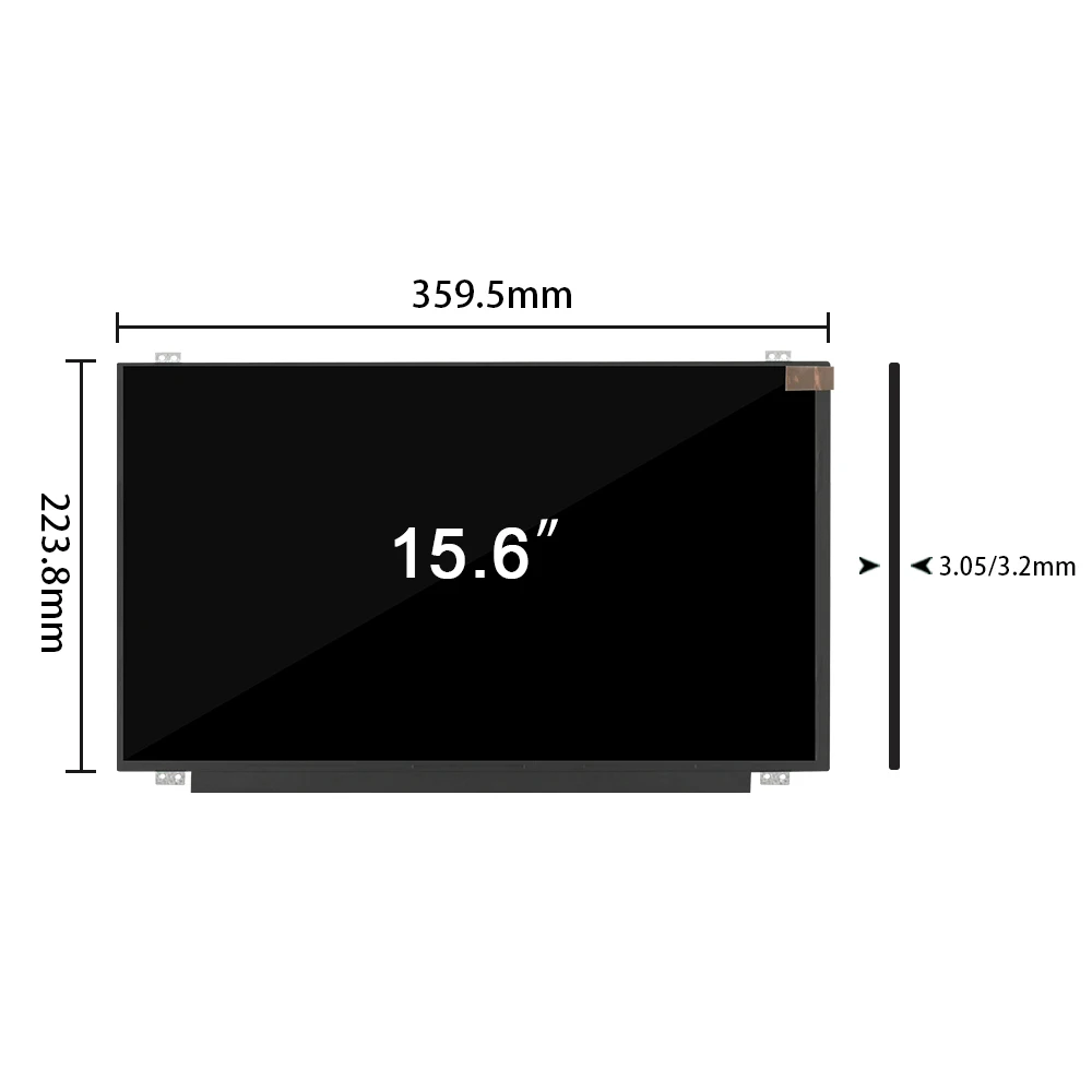 Original 15.6 Inch LCD Screen 1920 x 1080 eDP 30-Pin IPS LCD FHD NV156FHM-N43 Laptop Screen Display Monitor Replacement