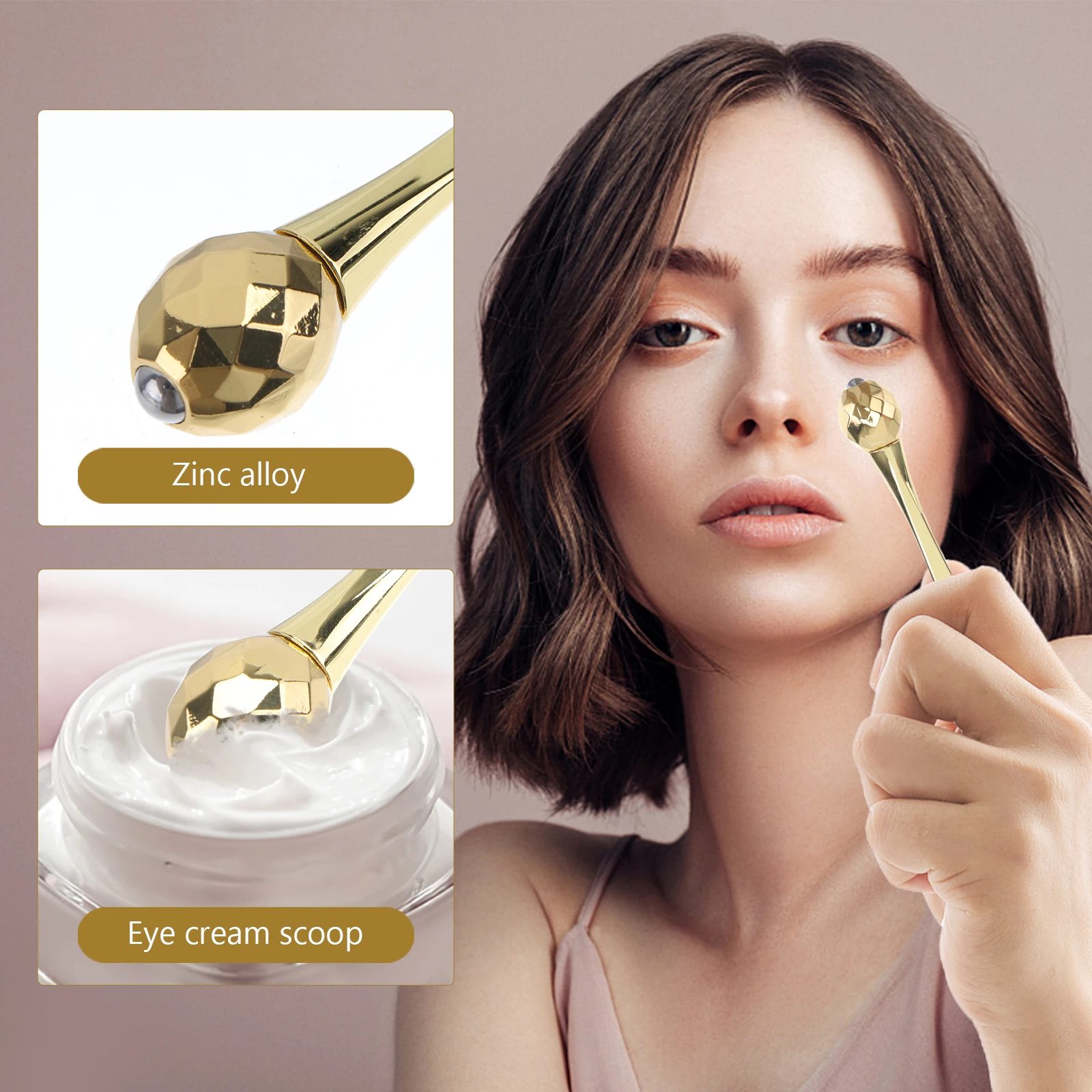 

Eye Massager Stick Manual Eye Cream Spoon Zinc Alloy Smooth Safe Fatigue Relief Blood Circulation Metabolism Improvement Facial