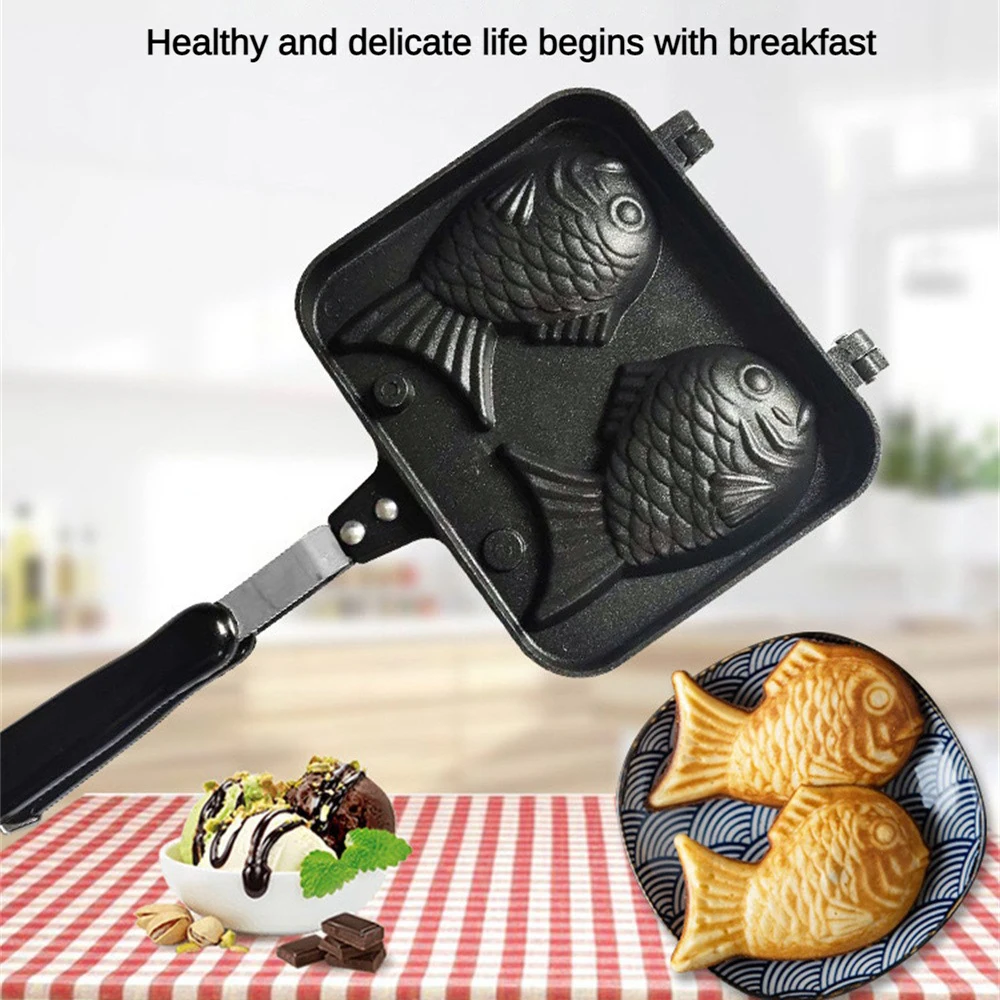 Takoyaki Hot Pot Octopus Balls Egg Waffle Easy To Clean Easy To Release Waffle Mold Waffle Taiyaki Mold Comfortable Grip Waffles