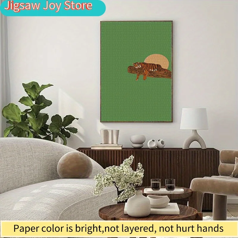 1000ピース タイガー ツリー スタンプ サンセット ジグソーパズル - 高品質の厚紙、ポータブル、中級スキルレベル、長方形、I