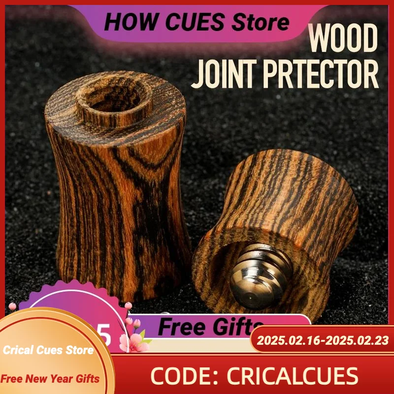 Solid Wood Joint Protector, Ebony Bocote Rosewood Radial Pin, Wavy Pin, Uni-Loc Joint Caps, Billiard Accessory, 5/16-14, 3/8-11