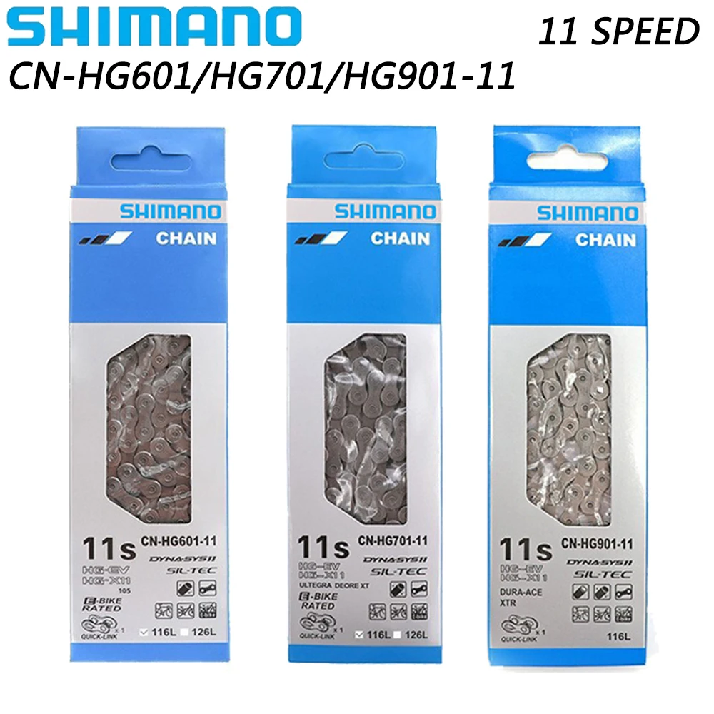 

SHIMANO CN-HG601/HG701/HG901-11 Super Narrow HYPERGLIDE Chain 11 Speed Road Bike Chain with Quick Link Bicycle Parts