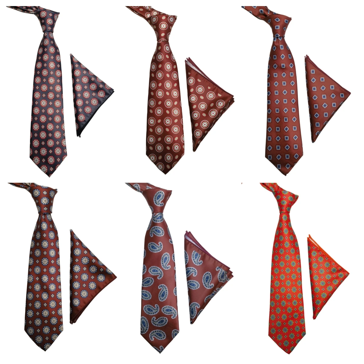 الرجال العلاقات الحريرية مجموعة مع جيب مربع منقوشة الأزهار بيزلي 9 سنتيمتر/3.54in ربطة العنق ارتداء اليومي قميص دعوى Cravat حفل زفاف هدية