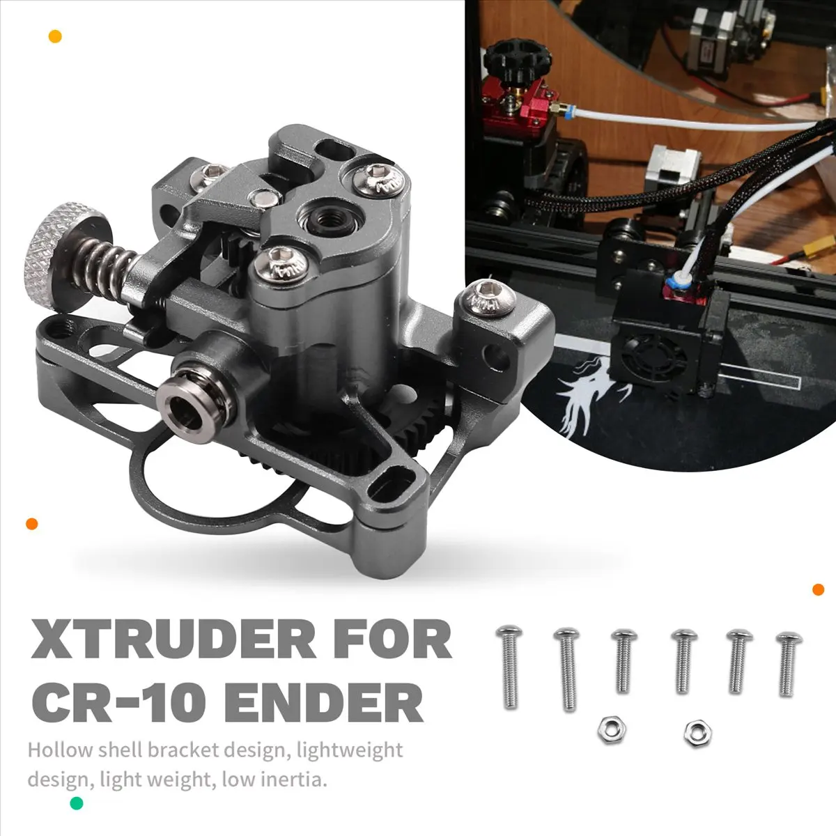 【♮•▲Today-Only!】CNC All Metal for V3 Extruder High Temperature Resistance Extruder Without Motor for -10 Grey