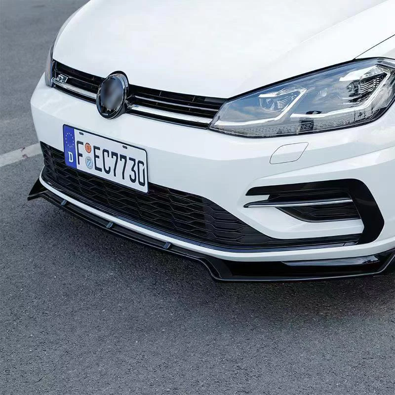 3pcs Car Front Bumper Splitter Lip Diffuser Body Kit Spoiler Guard for Volkswagen Golf MK7 MK7.5 GTI R R-line GTD 2014-2019