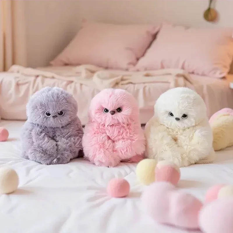 Turn Its Head Plush Shy Interactive Owl Can Sing Toy Set Cute And Adorable Pet Pendan Children's Machine Toy MR Gift